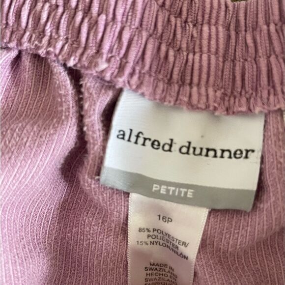 Alfred Dunner lavender lilac pull on pants sz 16 P  s pockets elasticized waist - Picture 12 of 13